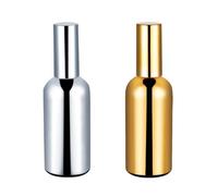 Angoily 2pcs Anti-skid Spray Bottles Premium Glass Plastic Electroplating Surface 100ml Capacity for Bar Use Household Spray Bottles Random Color