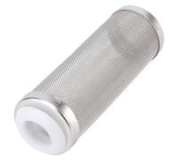 Angoily 2pcs Aquarium Filter Mesh Covers Stainless Steel Intake Strainer Net Set 12mm 16mm White Protective Filter Guard for Fish Tank Canister