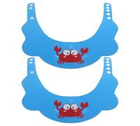 Angoily 2pcs Baby Shampoo Shield Bath Caps for Kids Adjustable Fit Cartoon Style Water Protector Soft Silicone Hair Washing Visor for Swimming and Bathing