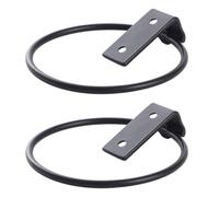 Angoily 2pcs Black Iron Flower Pot Wall Rack Ring for Indoor Walls | Wall Mounted Planter Brackets, Easy Install, Space Saving Display for Potted Plants, Modern Vintage Style