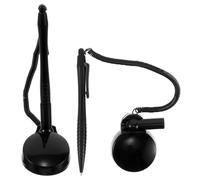 Angoily 2pcs Black Resistive Touchscreen Stylus Pen with Fine Point and Spring Rope, Sturdy Plastic Replacement for Car Navigation Screens and Warehouse Scanners, Ergonomic Design