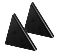 Angoily 2Pcs Black Triangular Metal Shelf Brackets Heavy Duty Wall Bracket for Floating Shelves Corner Brace Support 65X65X54Mm Suitable for Bedroom and Garage Storage