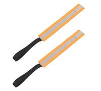 Angoily 2pcs Boat Safety Flags with Webbing for Canoe and Truck Towing, High Visibility Orange Polyester Material, Foldable Design for Easy Installation, for Kayaking Safety the Go