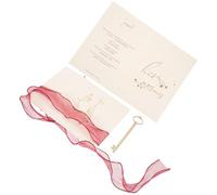 Angoily 2pcs Bow Vows Cards Wedding Vows Books Delicate Pearl Yarn Paper Material Elegant Pretty Colour Matching Wedding Party Supplies Add Romantic Warm Atmosphere Photo Prop