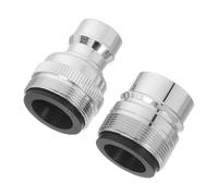Angoily 2pcs Brass Dishwasher Snap Coupling Adapter with Washer Threaded Faucet Connector for Kitchen Sink Bathroom and Laundry Faucets Compatible Leak Resistant Water Flow Enhancer