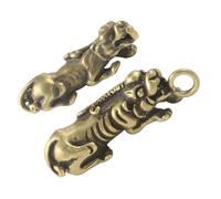 Angoily 2pcs Brass Feng Shui Wealth Keychain Animal Pendant Lucky Charm for Fortune and Prosperity Practical Key Holder for Daily Use and Gift