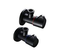 Angoily 2Pcs Brass Flow Control Valve for Shower Head Water Pressure Reducing Controller Durable Resistant Design Easy Installation for Handheld Sprayers Black and Red Diameter