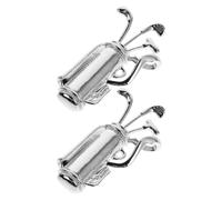 Angoily 2pcs Brooch Suit Pin Stylish Copper Zircon Creative Design Resist Fading Unisex Appeal for Fashion-forward Individuals Suit Accessories Golf Club Shape