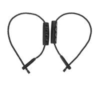 Angoily 2pcs Bucket Rope Handle Replacement with Plastic Clamp, Cotton Grip | U Shaped Clasp, Black Finish, Quick Install, Versatile Fit for Paper Bags, Containers, 2 Handles