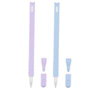 Angoily 2pcs Cartoon Cat Head Shaped Silicone Pen Case Cover Compatible for Apple Pencil Generation Pig Pattern Case for Pencil Silicone Pen Caps Use at Home Office