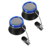 Angoily 2pcs Clip-on Hand Lens Loupe Magnifying Lens Clip for Precision Repair Tool Tasks and Jewelry Inspection Lightweight Aluminum Alloy Magnifier Suitable for Professionals and Seniors