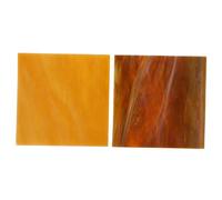 Angoily 2pcs Colored Stained Glass Sheets for DIY Art Craft Mosaic Tiles in Wood Green and Wood Brown Scratch Resistant Glass Mosaics Pack for Handmade Decoration