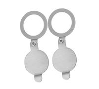 Angoily 2pcs Copper Security Door Cat Eye Cover Privacy Protection Anti-Peeping Door Viewer Lid for Home 16mm Diameter Brushed Nickel