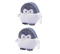 Angoily 2pcs Creative Cartoon Penguin Plush Coin Pouches Cute Small Soft Wallets for Women for Keeping Personal Belongings Safe and Organising Small Items