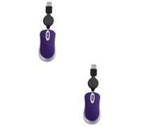 Angoily 2pcs Creative Mini Usb Wired Mouse Retractable Cable Optical Precision for Notebook and Laptop Use Portable Design for
