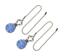 Angoily 2pcs Crystal Ball Ceiling Fan Pull Chain Extender with Adjustable Chain Extension and Antiqued Bronze Design, Decorative Fan Pull for Bathroom and Home Lighting Decoration