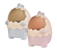 Angoily 2pcs Cute Cartoon Dinosaur Pencil Holder for Desk Capacity Pen Organizer with Wear Material Practical Desktop Storage for Office School Supplies and Cosmetics Fun Workspace Decor