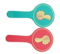 Angoily 2pcs Double Sided Judging Paddles for Classroom Response Thumbs Down Voting Boards Lightweight for Home and School Education Voting Indicators Design