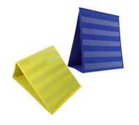 Angoily 2PCS Double Sided Tabletop Pocket Chart Stand Portable Desktop Organizer with Transparent Pockets for Classroom Teaching Home Schedule Display Office Use
