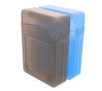 Angoily 2pcs Dual Slot Hdd Storage Box for 2.5 Inch Hard Disks and External Drives, Shockproof Portable Plastic Hard Drive Enclosure with Double Layer Structure, Compact Design Suitable
