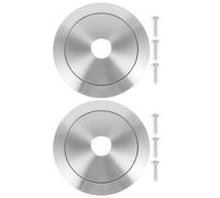 Angoily 2Pcs E27 Lamp Shade Adapter Ring with 3 Screws, Metal Retainer Collar Socket Ring for Light Fixture Accessories, 60Mm Diameter Lampshade Fitting for Living Room and Dining Room