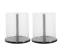 Angoily 2pcs Empty CD DVD Cake Box Spindle, Holds 100 Discs, Clear Plastic Storage Case, Compatible with CD-R DVD-R, Compact Disk Storage