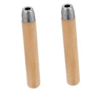Angoily 2pcs Ergonomic Solid Wood Handle for Woodworking Tools Replacement Grip with Hole Diameter Comfortable for Files and Screwdriver Hand Use