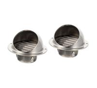 Angoily 2pcs Exhaust Outlet Ventilation Exhaust Hood Vent Stainless Steel Air Extractor for Wall Vent Outlet for Outdoor Use