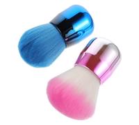 Angoily 2Pcs Face Powder Brush and Foundation Brush with Mushroom Shape for Even and Precise Application, Easy to Carry, Unique Design for Home and Professional Use