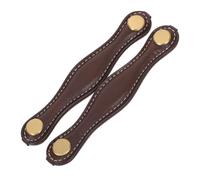 Angoily 2pcs Faux PU Leather Cabinet Handles Soft Drawer Pulls for Kitchen Bathroom Nursery Furniture Decorative Hardware with Fit and Luxurious Feel