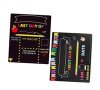 Angoily 2pcs First Day School Chalkboard for Multi Function Erasable Blackboard with Smooth Edges Back to School Sign for Memorable Photos and Messages