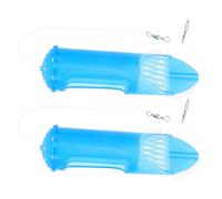 Angoily 2pcs Fishing Bait Cage with Plastic and Stainless Steel Construction Outdoor Fishing Trap Basket to Prevent Bait from Falling and Increase Catching Chance