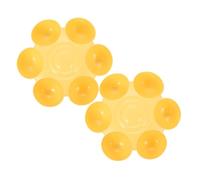 Angoily 2pcs Flower Shaped Pet Bowl Plastic Dog Feeder Puppy Food Dispenser Bowl for Cats Dogs Indoor