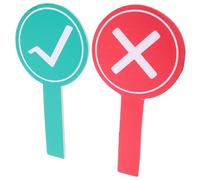 Angoily 2pcs Foam Board Voting Paddles with Handle Double-sided Yes No Signs for Classroom Activities Quick Response Participation Boards for Interactive Learning and Competitions