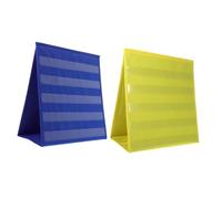 Angoily 2PCS Foldable Double Sided Tabletop Pocket Chart Stand for Classroom and Home Compact Math and Schedule Organizer Space Saving Desktop Display for Teaching and Office Use Blue and