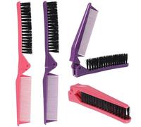 Angoily 2pcs Folding Comb Small Portable Hair Brush for Daily Use Travel Hair Brush for Purse Detangling Combs for Women