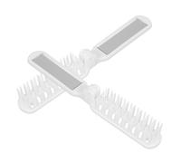 Angoily 2Pcs Folding Hair Comb and Compact Detangling Brush with Mirror for Curly Hair Suitable for Household and Professional Use