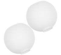 Angoily 2pcs Frosted White Glass Lamp Shades 150Mm Round Globe with 42Mm Double Hole Fitter for Pendant Lights, Table Lamps, and Ceiling Fixtures Replacement