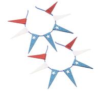 Angoily 2pcs Glitter Star Headband for Women Sparkly Star Headbands for Christmas Party Patriotic Hair Accessories for July