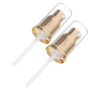 Angoily 2pcs Golden Foundation Pump Replacement Heads Made of Sturdy Pp Material for Better Control and Dispensing Foundation, for Makeup and Cosmetic Bottles