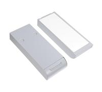 Angoily 2Pcs Grey Adhesive Under Desk Storage Box Invisible Drawer Type Organizer with Capacity for Pens Rulers Jewelry Small Sundries Space Saving Abs Stationery Container for Home Office
