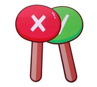 Angoily 2Pcs Handheld Answer Paddle Multi Function Teaching Prop for Classroom Voting Game Judging PVC Material for Interactive Learning Assessment Activities