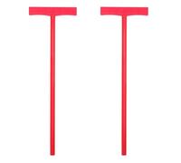 Angoily 2PCS Handheld Sign Holder with Red Iron Tube and Red Square Clip Portable Lightweight Sign Handle for Protests Store Displays Parades and Tour Guides