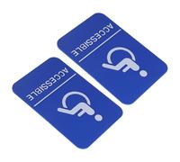 Angoily 2pcs Handicap Sign for Disabled People Braille Wheelchair Accessible Sign Ada Compliant Adhesive Backing for Business Restaurant Restroom