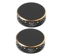 Angoily 2pcs Heat Resistant Gas Burner Covers with Embedded Flame Distributor Versatile Inner Caps for Precise Heat Saving Design Compatible with Various Gas Stove Models
