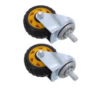 Angoily 2pcs Heavy Duty Floor Jack Wheel Replacement Swivel Casters with Oil Drainer for Garage Repair Tools Quiet Mobility Precision Steering Ergonomic Creeper Support
