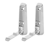 Angoily 2pcs Heavy Duty Folding Wall Hooks Zinc Alloy Silver, Space-Saving Foldable Coat and Bag Hangers for Kitchen, Entryway, Closet, and Bathroom