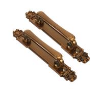 Angoily 2pcs Heavy Duty Vintage Barn Door Pull Handles Antique Alloy Finish Sliding Cabinet Closet Wardrobe Door Pulls for Interior Exterior Use