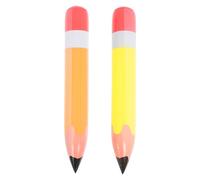 Angoily 2Pcs Inflatable Pencil Decorations Jumbo Crayon Balloons for Birthday Parties Classroom Displays and Fun Photo Props Orange Yellow Hanging Props