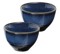Angoily 2pcs Japanese Ceramic Sake Cups Blue Glaze Teacups for Hot Drinks Traditional Tea and Sake Serving Smooth Mild Ceramic for Home Bar Restaurant Use